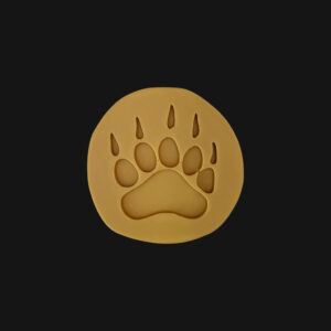 Empreinte de blaireau réalisée en impression 3D