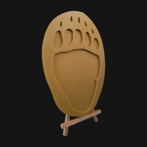 Empreinte de patte arrière d'ours brun réalisée en impression 3D