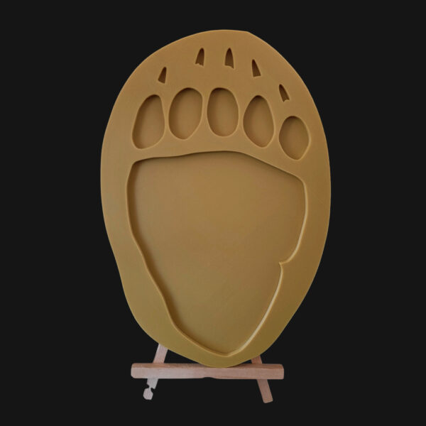 Empreinte de patte arrière d'ours brun réalisée en impression 3D