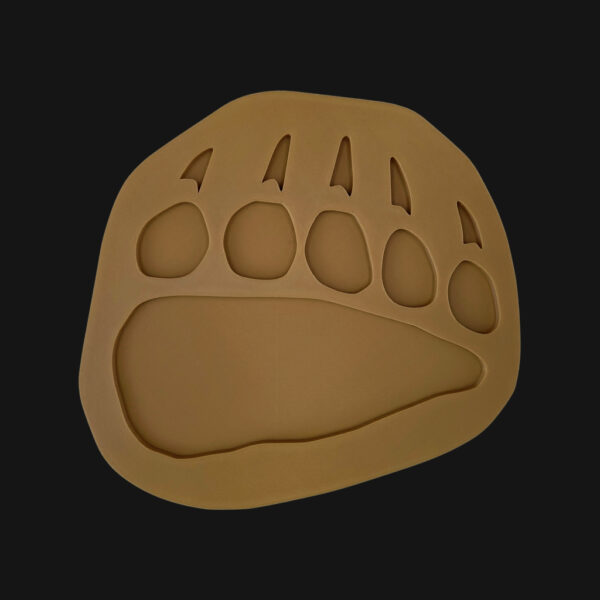 Empreinte de patte avant d'ours brun réalisée en impression 3D